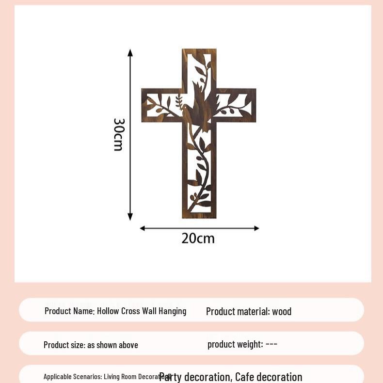 Wooden Cross Pendant: Creative Carved Prayer Ornament