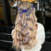 Гребень для волос, с хрустальными камнями и цепочкой с кисточкой, элегантный дизайн в виде лозы, свадебный гребень для волос, для причесок подружек невесты, локонов