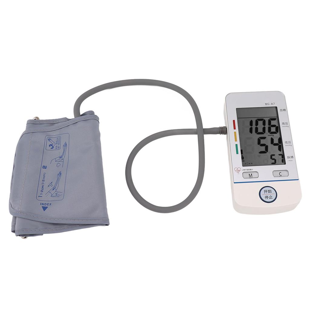 Elderly Home Blood Pressure Glucose Monitor Automatic Blood Pressure Glucose Tester with Test