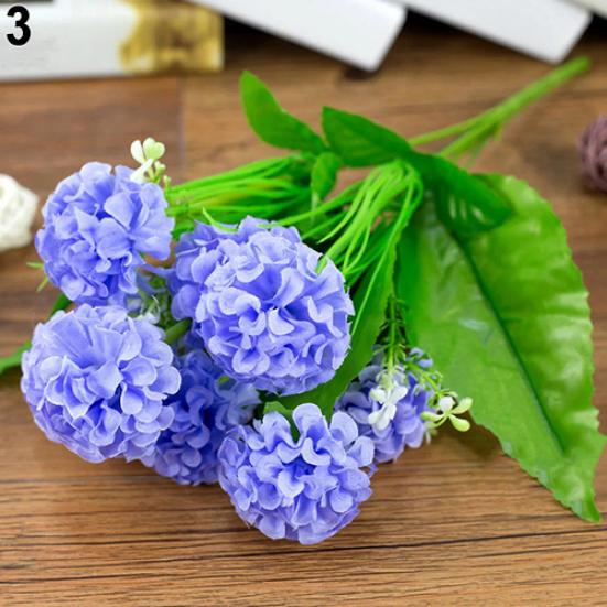 1 букет из 9 головок, искусственная гортензия, шелковый букет цветов, декор для свадебной вечеринки