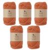 5 Balls of Raw Wool HUG Medium 30g Wool Yarn, Medium, Weight, (approx. 64m), 100% (108. Orange)