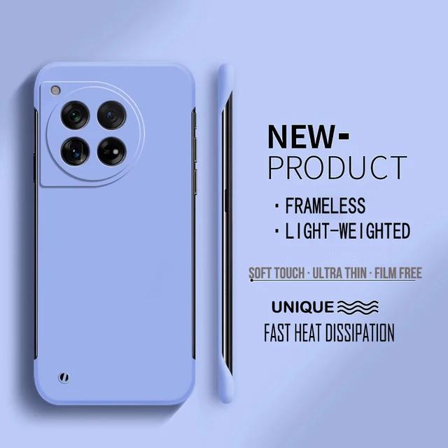 Безрамочный жесткий матовый чехол для телефона из поликарбоната для Oneplus 12 12R 11 11R 10T 10R 10 Pro, защитный бампер, однотонные чехлы