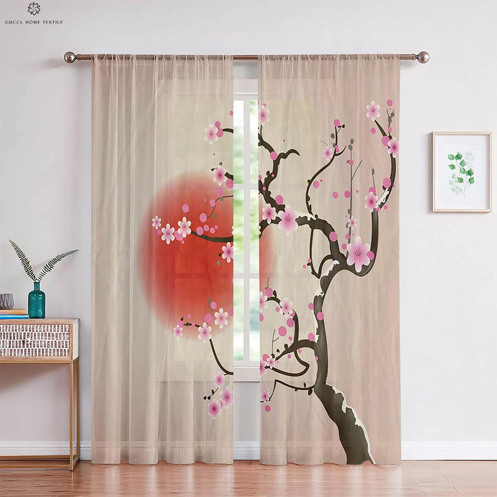 Чернильный пейзаж персиковый цвет национальный стиль принт занавеска спальня гостиная кабинет дзен декоративная занавеска домашний текстиль 2 шт
