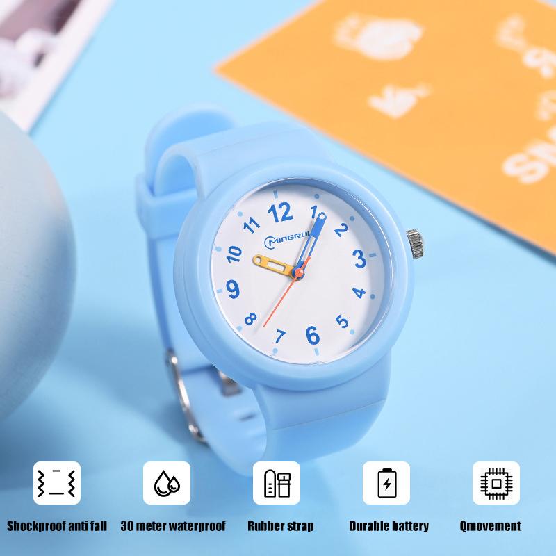 CA03 3-12 Year Old Children's Watch Fashion Simple Sports Comfortable Waterproof High Boys Girls Quality Quartz Watches