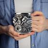 Engines Stainless Steel Cup Handmade Engines Coffee Cup For Car Enthusiasts Capacity Tea Mug For Home Or Office Unique 3D
