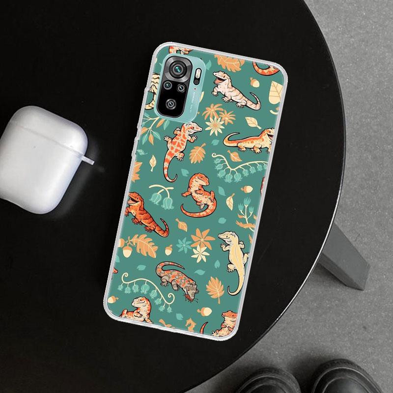 Чехол для телефона с рисунком ящериц и гекконов для Xiaomi Redmi Note 15 14 13 12 11 Pro Plus 14S 12S 11S 11T 11E 10S 10 Индивидуальные Fundas Redmi