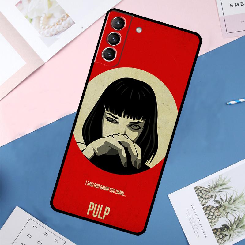 Чехол с постером фильма «Криминальное чтиво» для Samsung Galaxy S24 Ultra S21 S22 S23 S25 Ultra S9 S10 Plus S20 FE S25 FE Задняя крышка