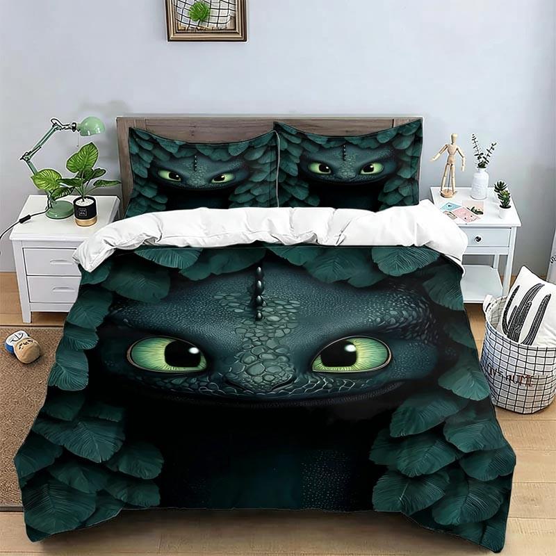 Cartoon T-Toothless Bedding Sets Exquisite Bed Supplies Set Your Dragon Duvet Cover Bed Comforter Set Bedding Set Birthday Gift