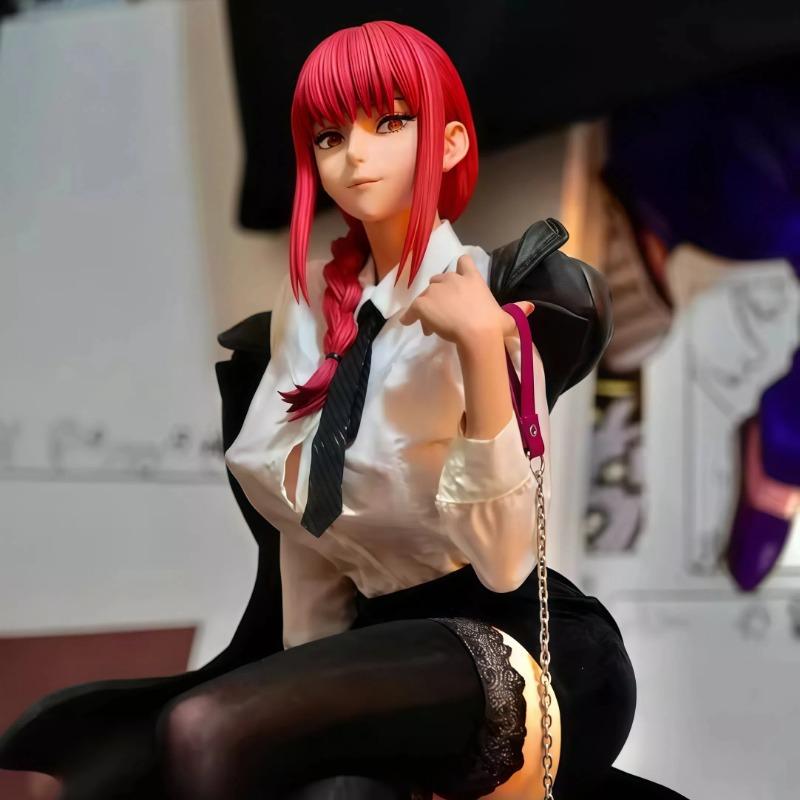 В наличии Hhs 46 см Аниме Человек-бензопила Фигурка Макимы Фигурки Действия ПВХ Статуя Настольное Украшение Коллекционная Модель Игрушки Подарки