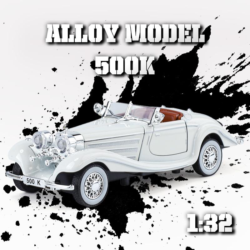 1/32 Роскошный винтажный автомобиль BENZ 500K, модель из сплава, изысканные настольные украшения, лучшая коллекция для любителей моделей автомобилей