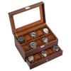 ProCase Men's Watch Box, Holds 20 Watches, Large Capacity Watch Case, Display Case, Organizer with Clear Glass Top and Storage Drawer