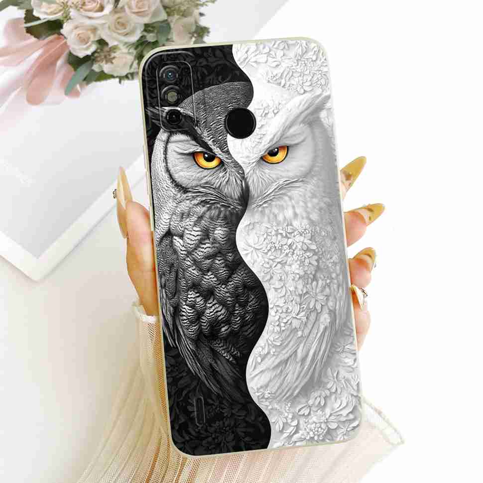 For Tecno Spark Go 2020 CAse Petty Girl FLower Silicon Soft Case Cover For Tecno Spark Go SparkGo 2020 KE5 Fundas Bumper