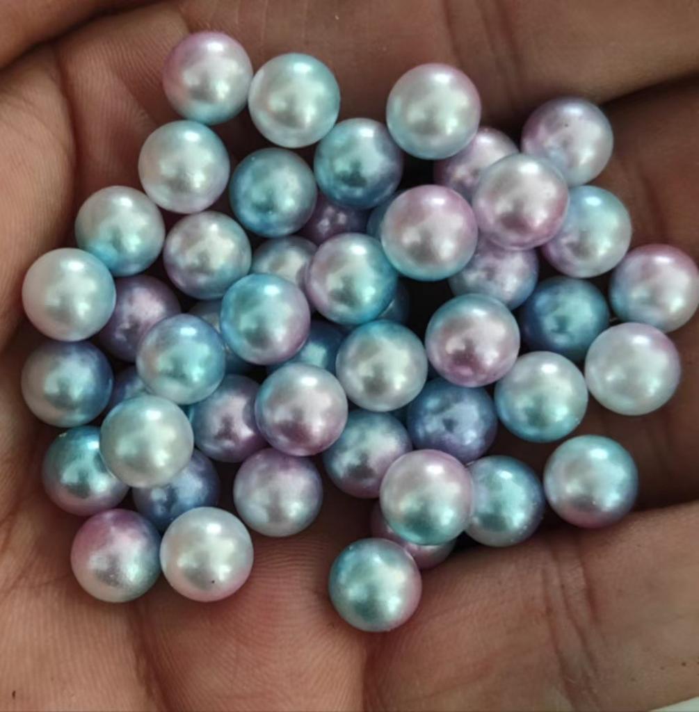 3-12Mm Round Non-Porous Abs Color Imitation Pearl Loose Beads Diy Handmade Jewelry Nail Bead Clothing Matching