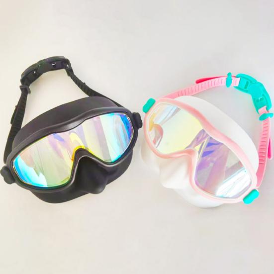 Детские очки для плавания с защитой от запотевания и ультрафиолета, с защитой от запотевания, широкоугольными линзами, непротекаемыми очками для детей от 3 до 15 лет