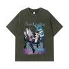 275 GSM Washed T-shirts 100% Cotton Solo Leveling V6 Print Unisex Heavy Cotton T Shirt