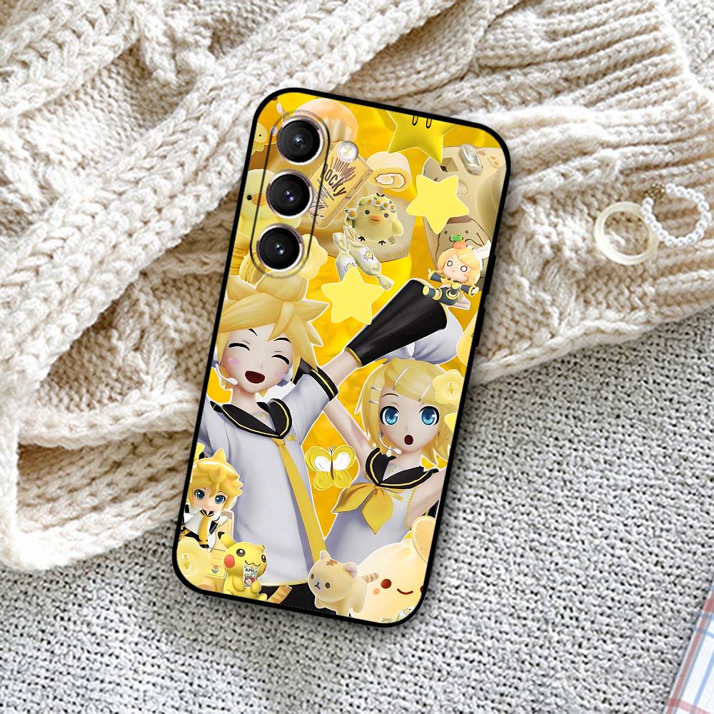 J-KagamineS Rin Len Phone Case Black Ultra-thin Shockproof Case For Samsung S24/S25/S22/S30/Note20/Lite/Ultra/5G/Plus/FE