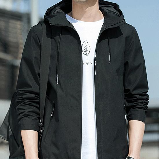 Мужская куртка весна и осень, корейская версия, свободная повседневная рабочая куртка, мужская куртка с капюшоном, модная мужская одежда