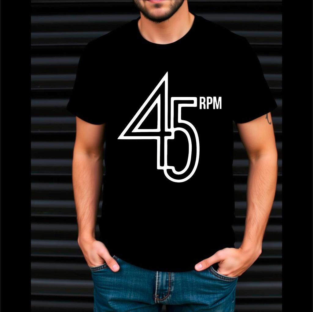45 rpm Vinyl Record Logo Music Northern Soul T Shirt Regular Fit Cotton Unisex