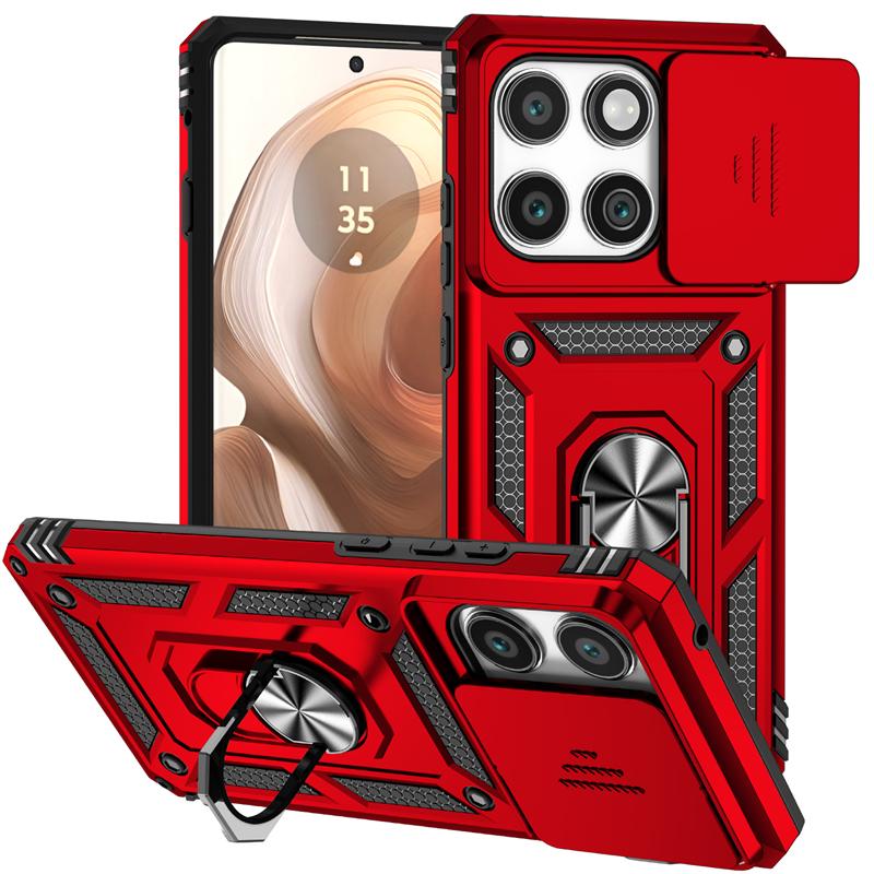 Full Cover For Motorola Edge 2025 Case For Moto Edge 2025 Push Window Magnetic Phone Holder Back Case For Moto Edge 2025 Case