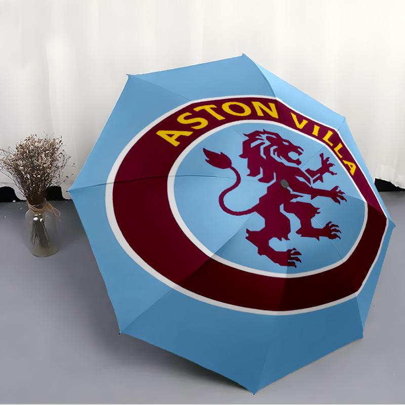 1pc Aston Villa Umbrella, Sun Protection, And UV Shielding. It Has Eight Sturdy Ribs for Outdoor Use And Perfect As a Holiday Gift