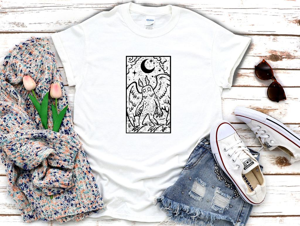 Mothman Weird Strange Unusual 3 4 short sleeve Woman T-shirt G017