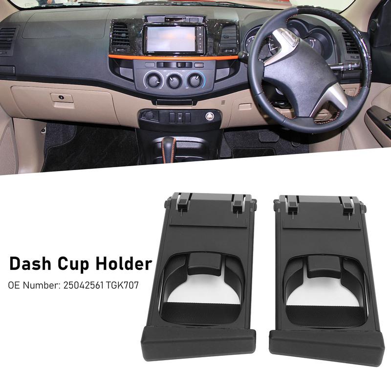 2Pcs Dash Cup Holder 25042561 TGK707 Stylish Sturdy Multipurpose Dashboard Cup Holder For Toyota Hilux Vigo 2005 to 2015