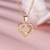 1 шт. золотого цвета 26 английских букв сердце ожерелье цветок кулон обручальное кольцо ювелирные изделия подарок на день Святого Валентина