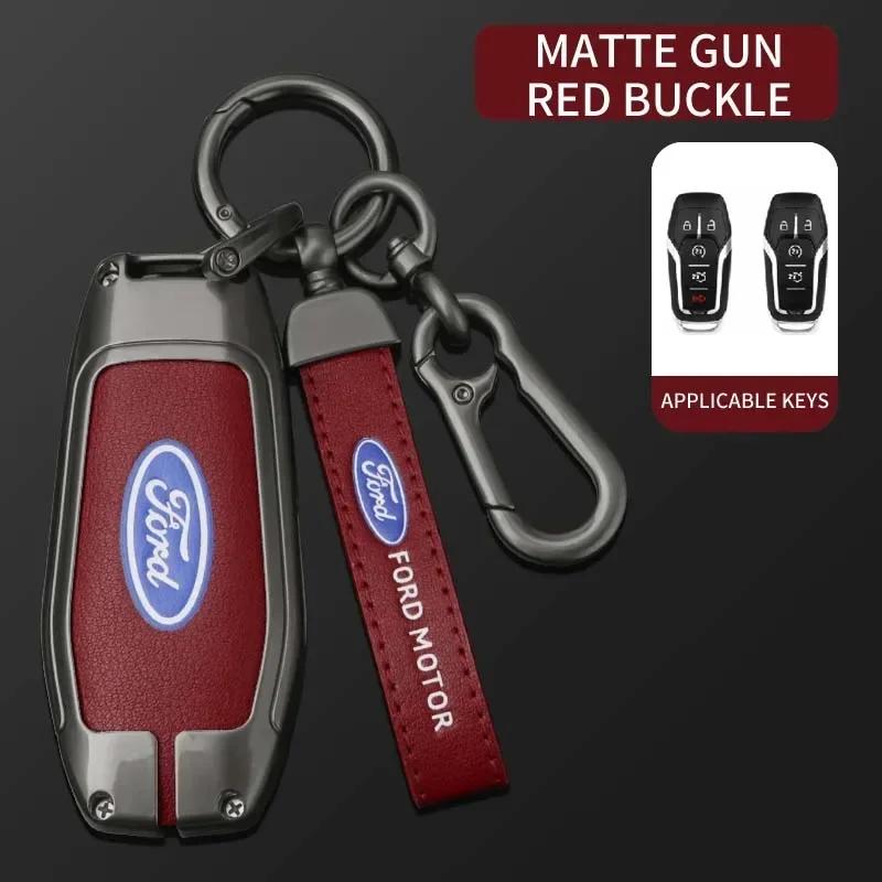 New 2026 Car Sticker 2025 Hot Zinc Alloy Car Remote Key Case Cover For Ford Fusion Mondeo Mustang F-150 Explorer Edge 2015 2016