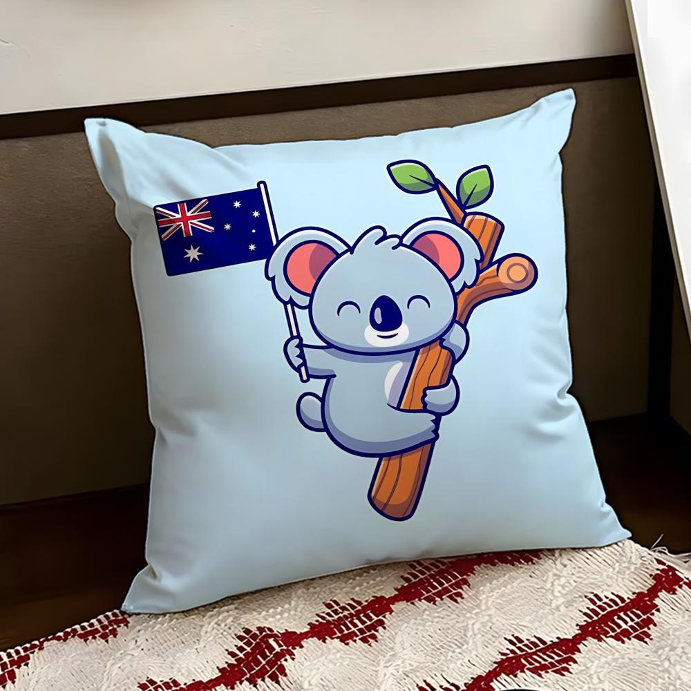 Round koala Cushion Cover Reversible Soft Durable Pillow Cover Home  Car MultiScene Use for Daily Comfort