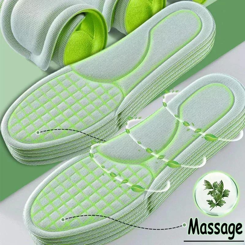 Memory Foam Orthopedic Insoles 20 Pairs Shock Absorbing Deodorizing Inserts for Sports Shoes Comfort Insoles for Men Women