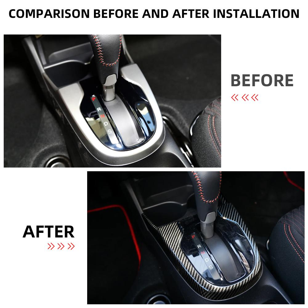 For Honda Jazz GK 2014 - 2026 Fit 2018-2026 AT Gear Shift Panel Trim Cover Decoration Sticker Styling Interior Accessories