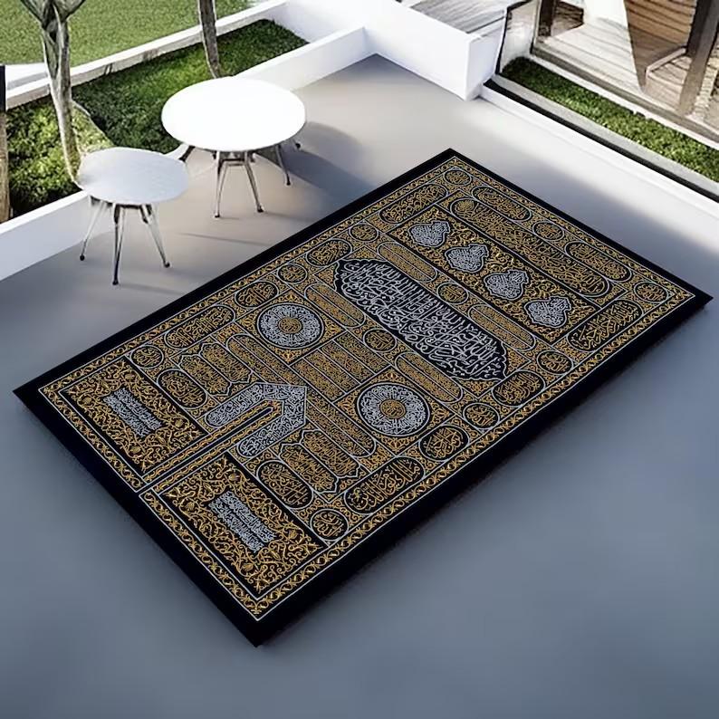 Исламский духовный приют Персонализированные турецкие молитвенные коврики Роскошные мусульманские ковры и напольные коврики Подарки для гостиной и Рамадана