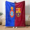 Espanyol Stadium Flannel Blanket, Soft Polyester, Modern Design, All-Season for Camping, Travel, Gifts for holidays or birthdays