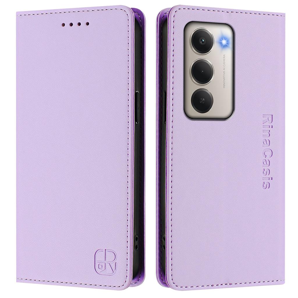 Для Xiaomi Redmi 15 4G (США) (171 мм) Кожаный чехол RINACASIS RC01 Чехол для телефона с RFID-блокировкой Кошелек Подставка