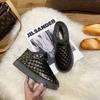 Водонепроницаемые зимние ботинки Lovers Bread Shoes из кожи, теплые зимние, плюс бархатные нескользящие женские хлопковые ботинки больших размеров