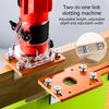Heavy Duty Router Table Insert Slotting Plate Suitable For Woodworking Benches Precise Aluminum Mounting Bracket Holder