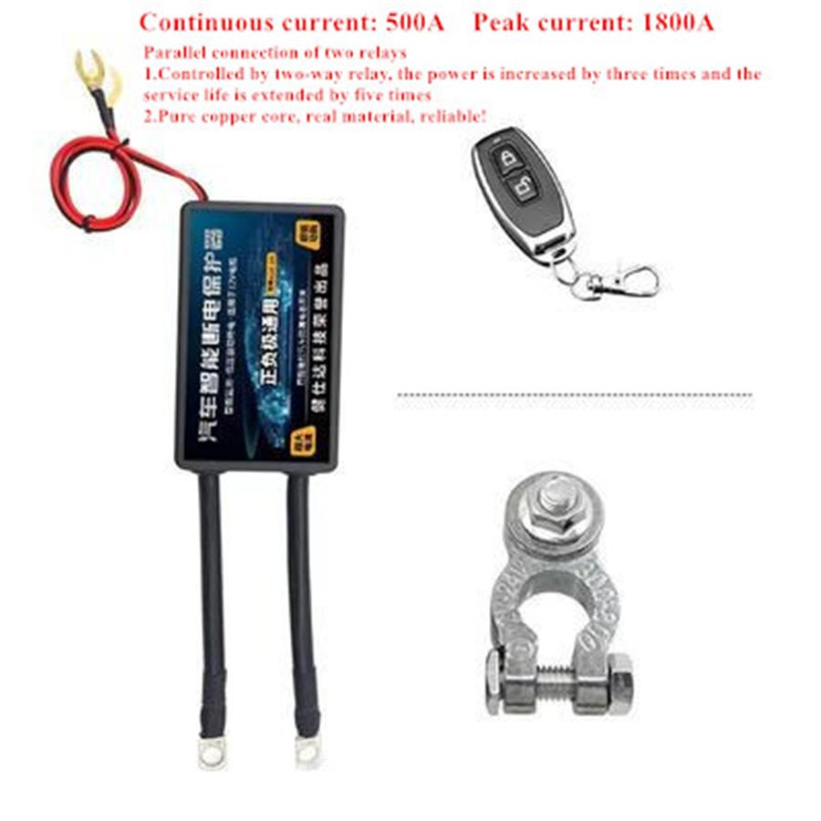 12V Wireless Remote Cut Off Car Battery Disconnect  Isolator Master Switch 1800A