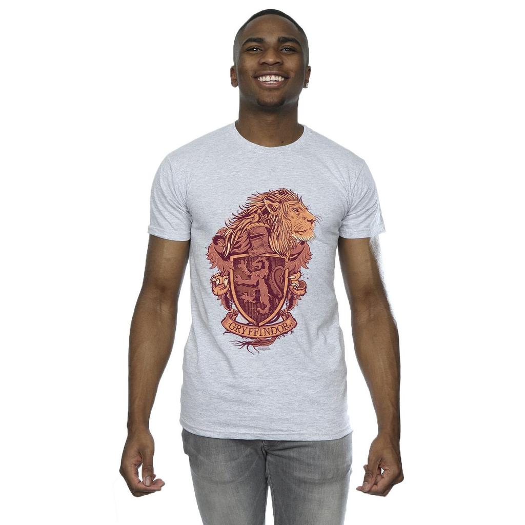 Harry Potter Mens Gryffindor Sketch Crest T-Shirt