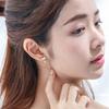 New Beautiful Exquisite Love 925 Sterling Silver Jewelry Temperament Heart Shaped Crystal Women Exquisite Stud Earrings Se915