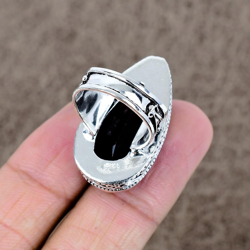 Amethyst Genstone Handmade 925 Sterling Silver Jewelry Ring Size 7 KKG-484