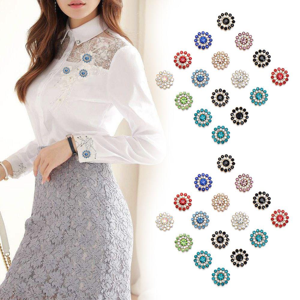 Steel Bottom Hat Accessories Crystal Glass Stone Clothes Decoration Rhinestone Buttons