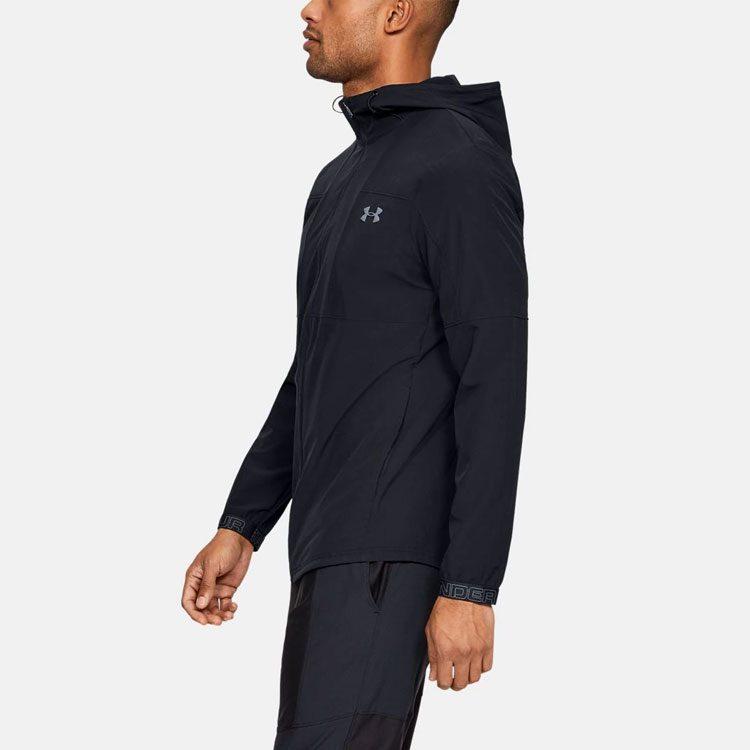 Under Armour Мужская тканая куртка с капюшоном Vanish Черная 1345725-001