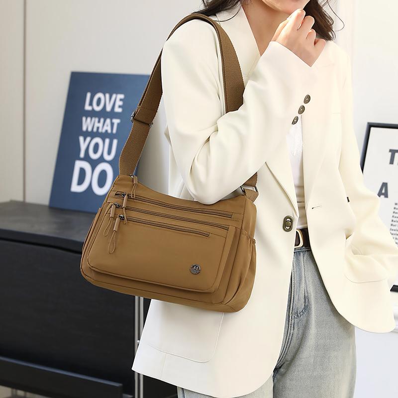 Женская сумка через плечо с несколькими отделениями, вместительная, для мам, легкая нейлоновая сумка для шопинга, путешествий и прогулок