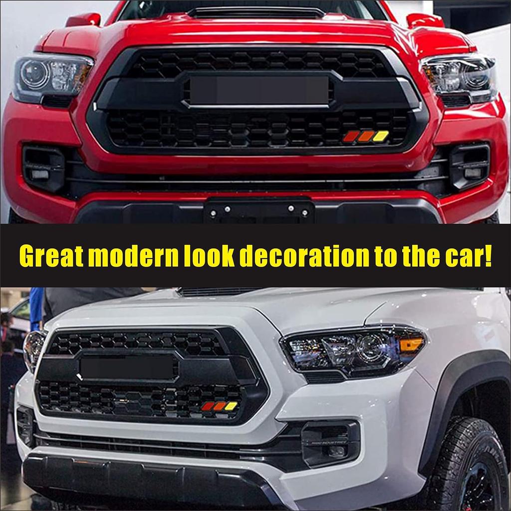 3-Color Grille Badge Decal Sticker Emblem Car Rear Trunk Emblem Badge Decal Accessories For Toyota RAV4 FJ Cruiser Tacoma TRD