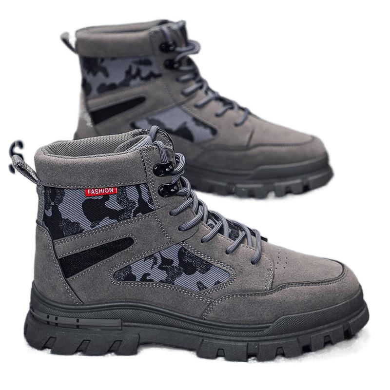 Весна 2025 года, новые мужские ботинки Martin в британском стиле, универсальные ботинки для инструментов, модная мужская обувь на высокой платформе