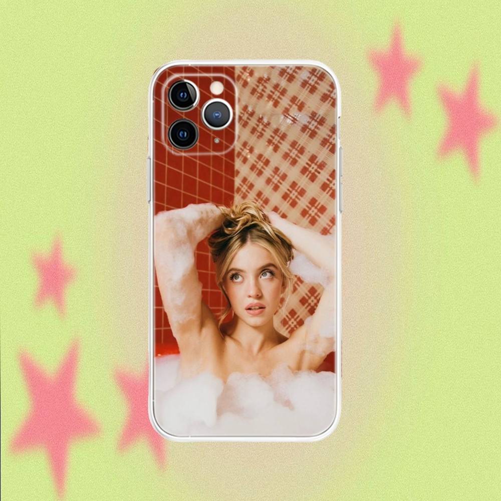 Sydney Sweeney Actor Transparent Non-Slip Phone Case For iPhone 17,16,15,14,13,12,11,Air,X,XR,Pro,Max,Plus