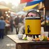 Stainless Steel Tea Barrel Spill-Resistant-Resistant Faucet Insulated Beverage Dispenser Hot and Cold Drink Container Easy To