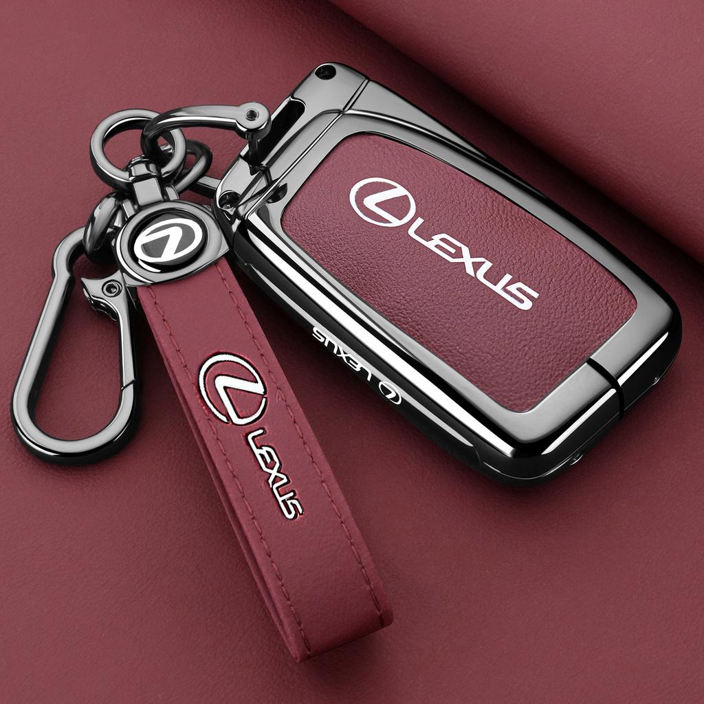 DJSZ3 Zinc alloy Leather Car Remote Key Case Cover Keychain For Lexus NX GS RX IS ES GX LX RC 200 250 350 LS 450H 300H Accessories