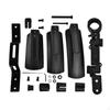 Snow Bike Fenders Mud Guard Front and Rear Lengthen Widen Black Mudguard Set for Mountain