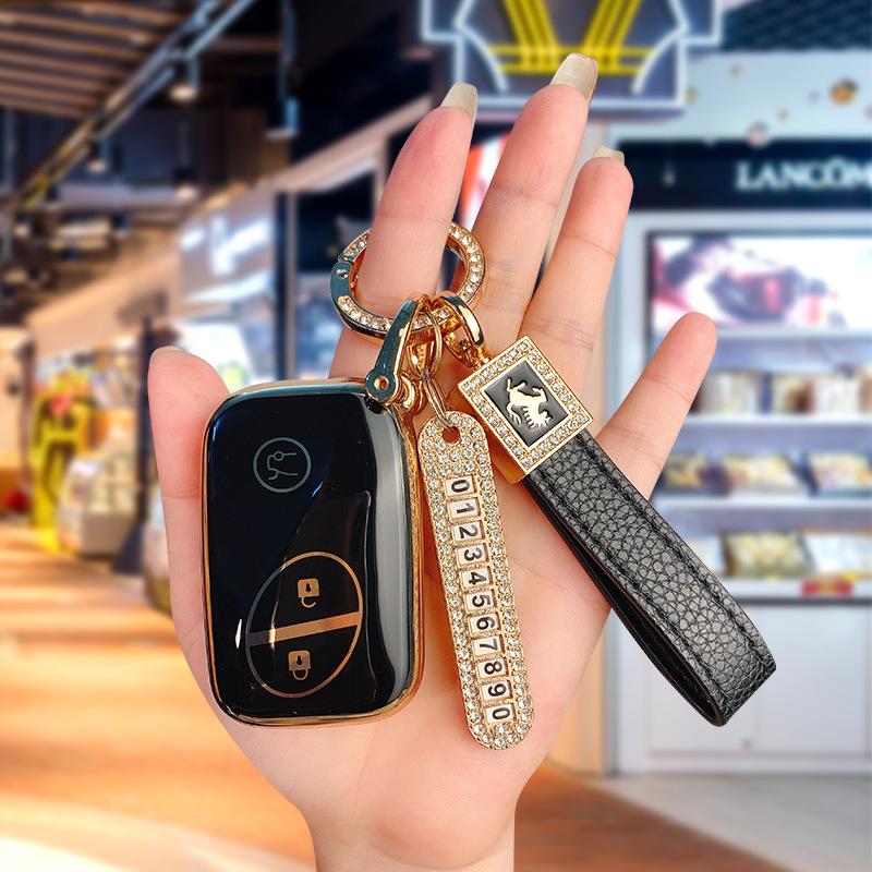 BYD I3 Key Case for S6, G3R, L3, S7, F0, E6, M6, Tang - Unisex Car Shell Bag Buckle for Older Models